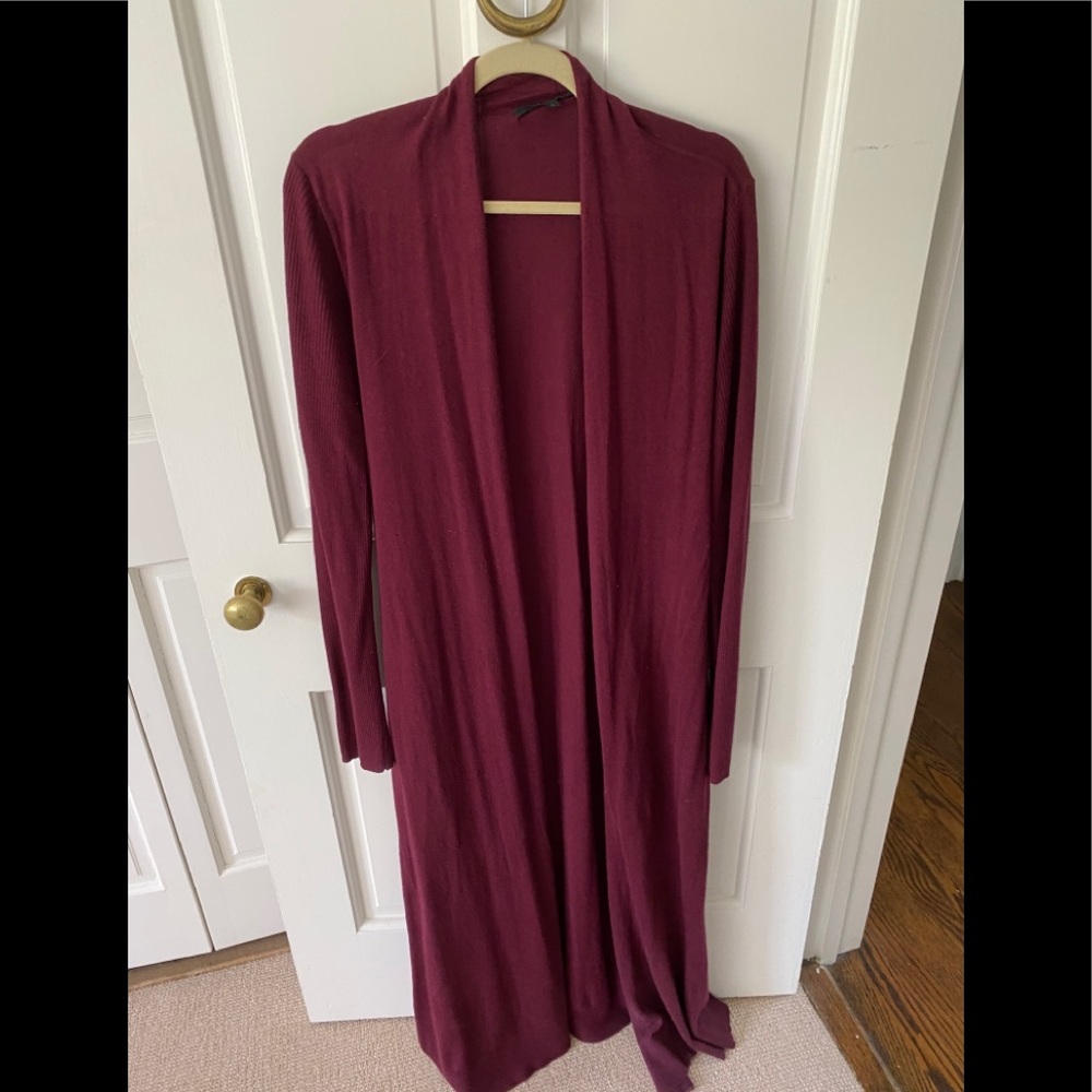Stunning Scoop NYC -cashmere maroon duster